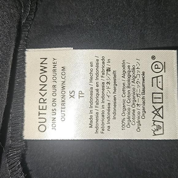 OUTERKNOWN Hawaiian South Shore Black Mini Dress % 100 Organic Cotton Size XS/TP - Picture 15 of 16